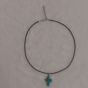 Turquoise Cross Pendant Necklace